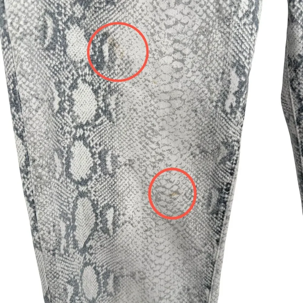 Joe’s Jeans Luna 29 High Rise Cigarette Ankle Snake Print Gray Stretch Trendy